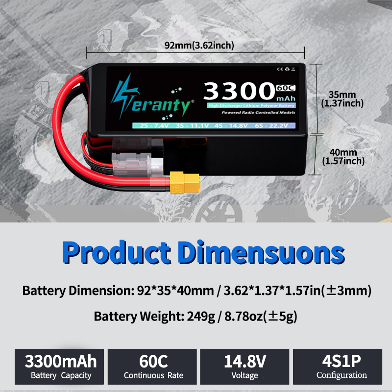 TERANTY 4S 3300mAh Lipo Batter - Drone Rc Leading 评论和价格