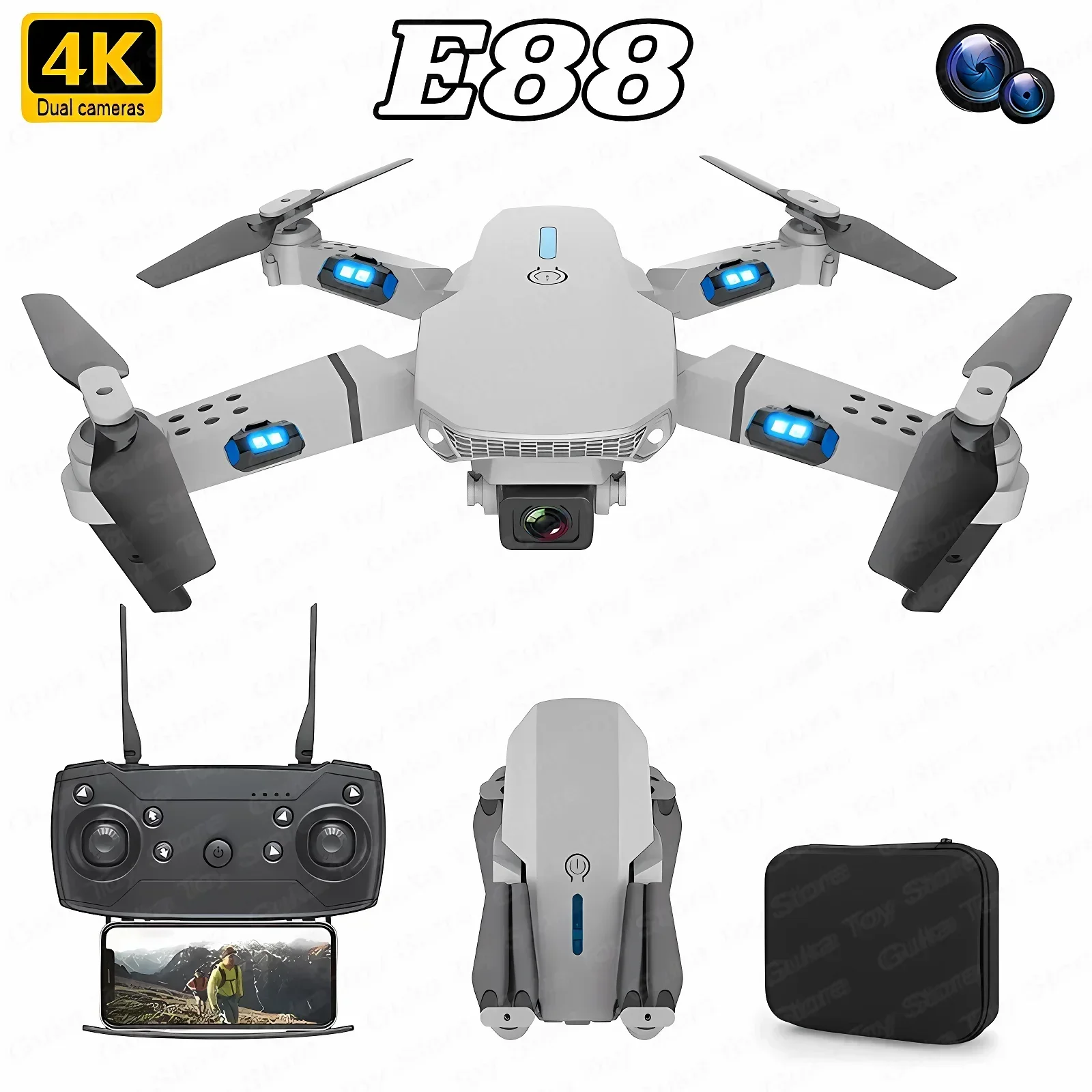 E88 Pro WIFI FPV Drone Wide An - Drone Ae Rc 评论和价格