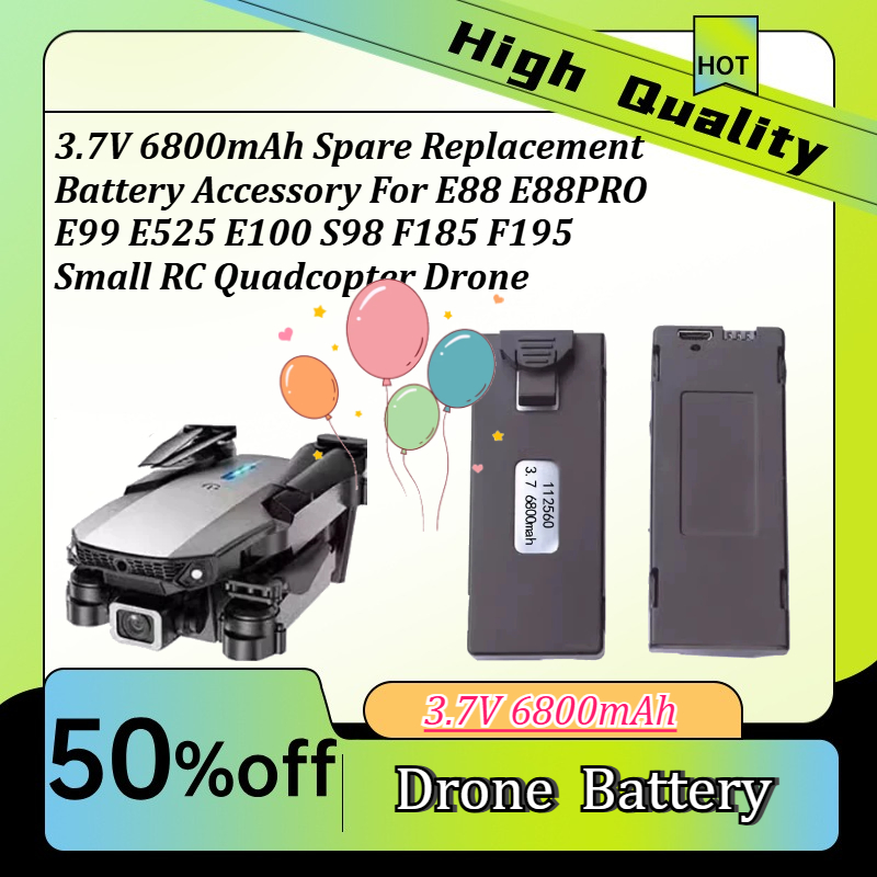 3.7V 6800mAh Spare Replacement - Drone E88 Rc Quadcopter 评论和价格