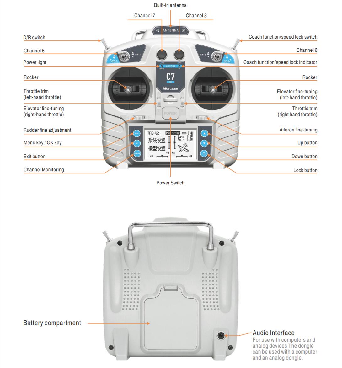 MicroZone MC7 Controller C7 MI - Drone Rc Leading 评论和价格
