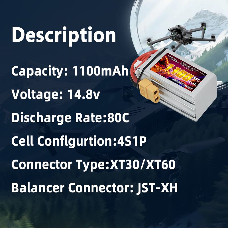 TERANTY 4S 1100mAh 80C/160C Li - Drone Rc Leading 评论和价格