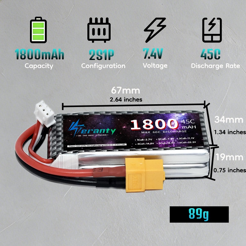 TERANTY 2S 3S 4S 1800mAh Lipo  - Drone Rc Leading 评论和价格
