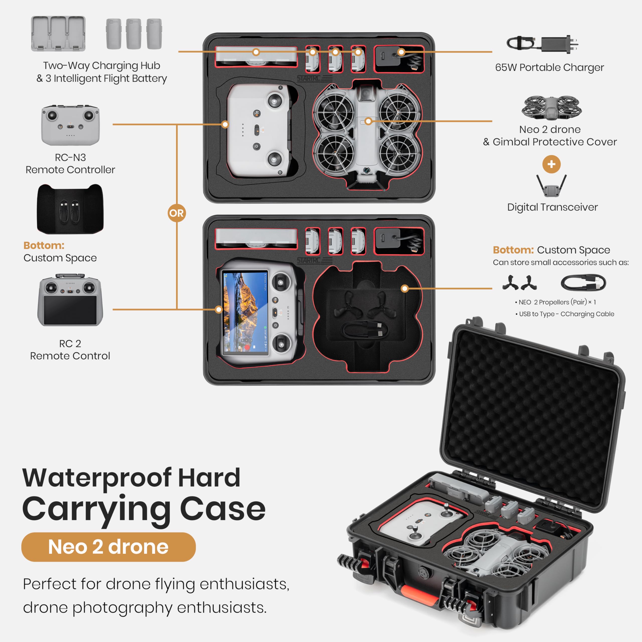 STARTRC Waterproof Hard Carryi - Drone Rc Cover 评论和价格